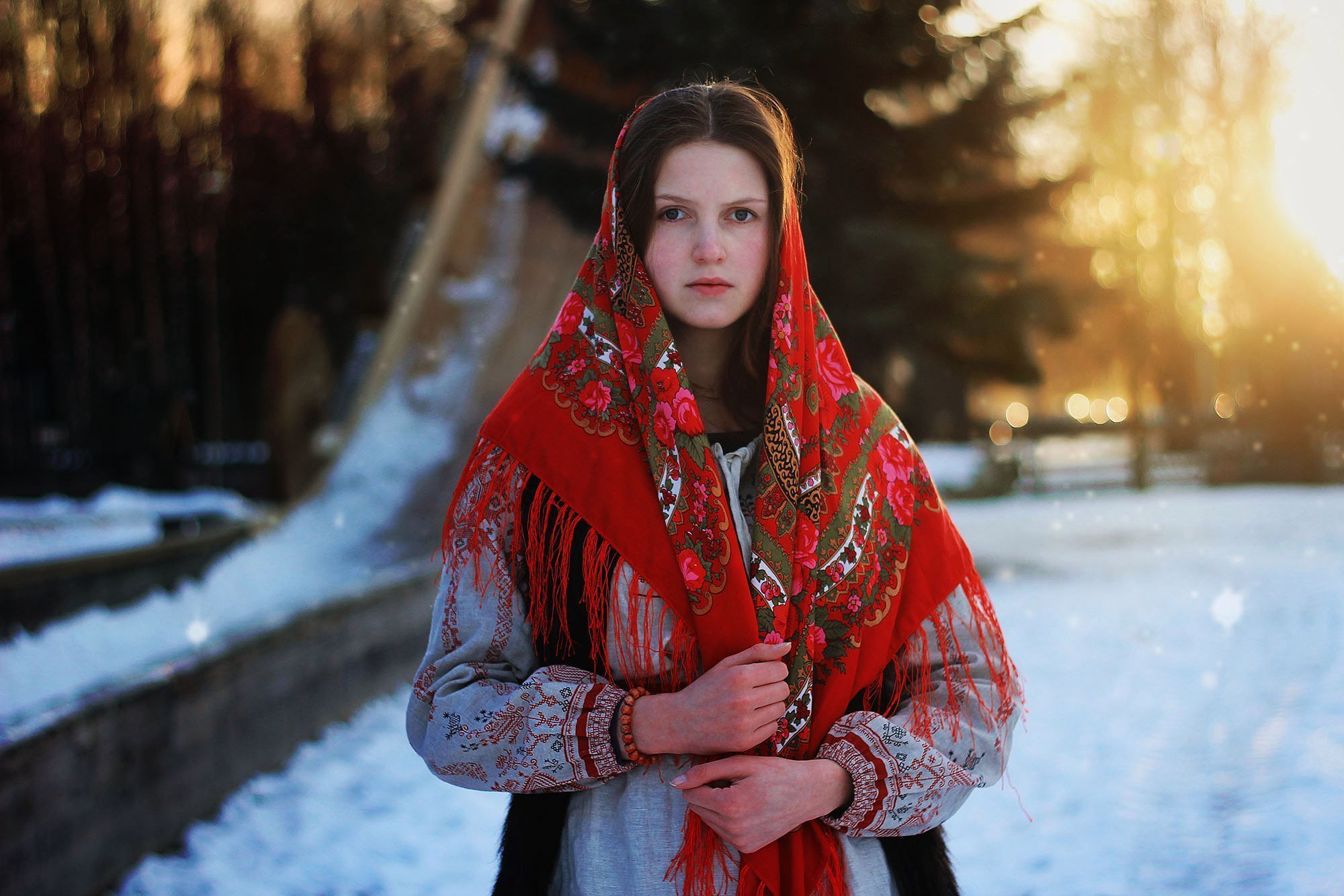 Girls in Slavic costumes in Xinxiang